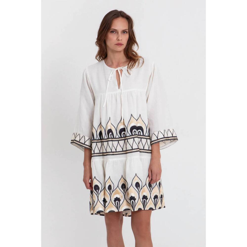 NEW GREEK ARCHAIC KORI phoenix dress in natural black
